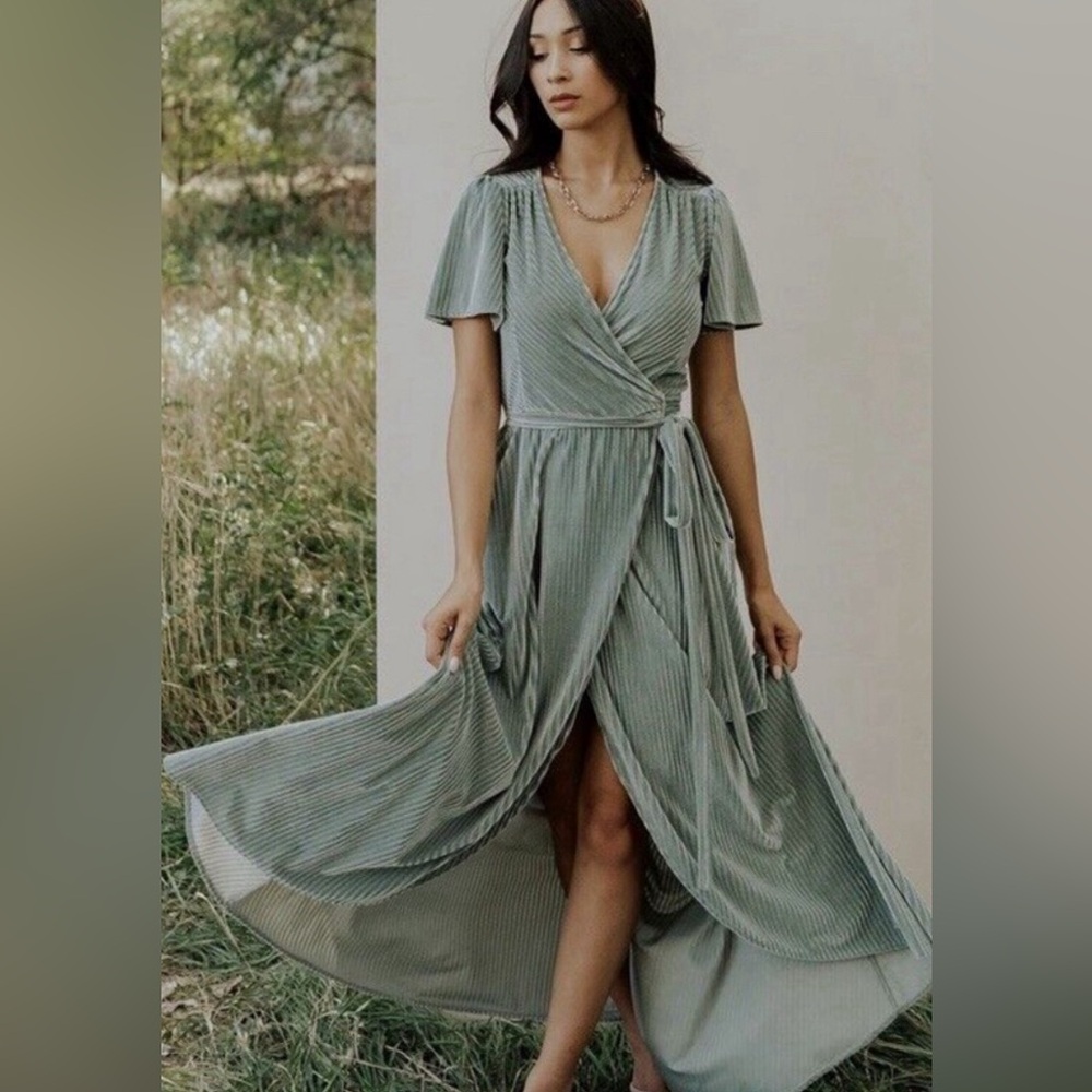 BalticBorn Andi Ribbed Wrap Dress